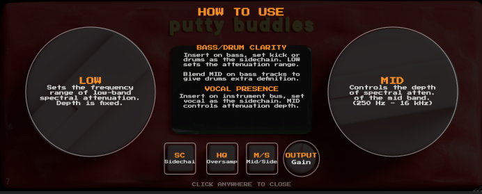 Putty Buddies help overlay